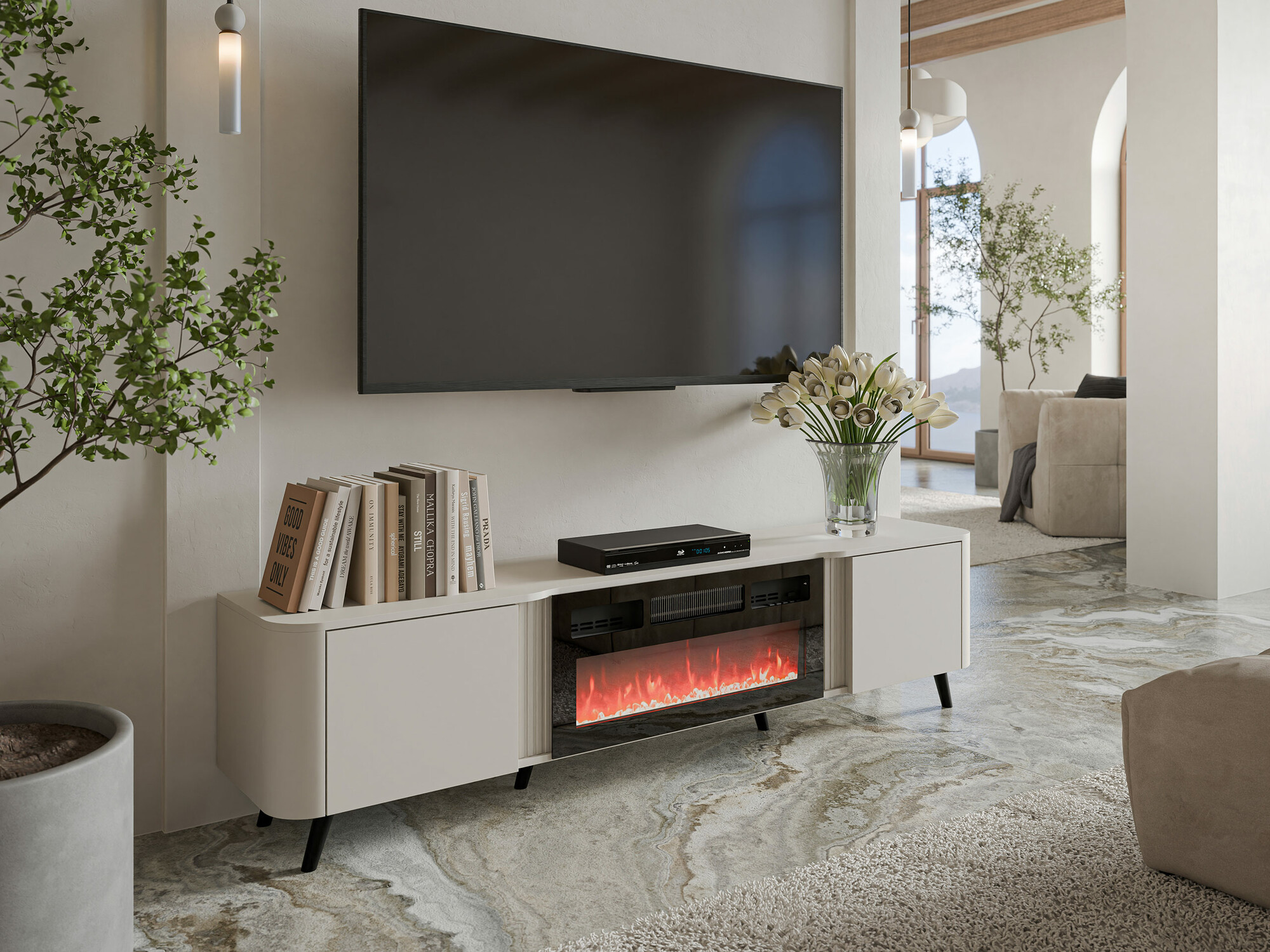 Meuble TV Modus (Cachemire + Noir)