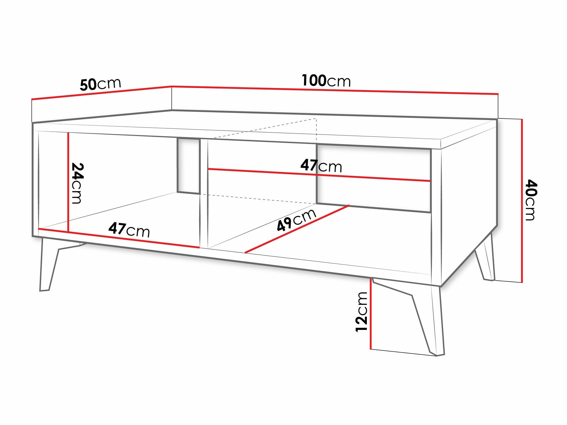 Table basse Comfivo Arbutus (Blanc)
