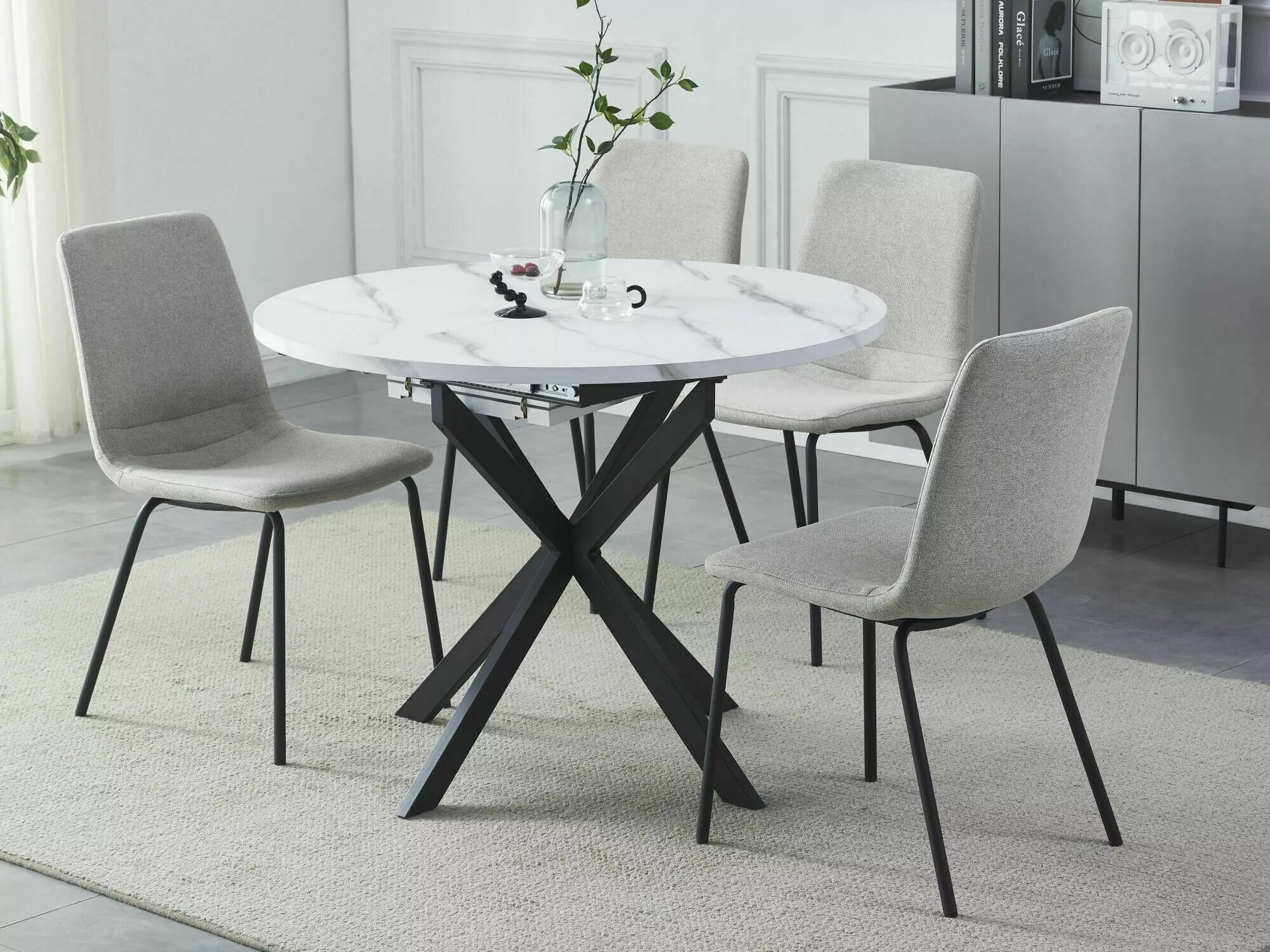 Table Detroit 115 (Marbre blanc)