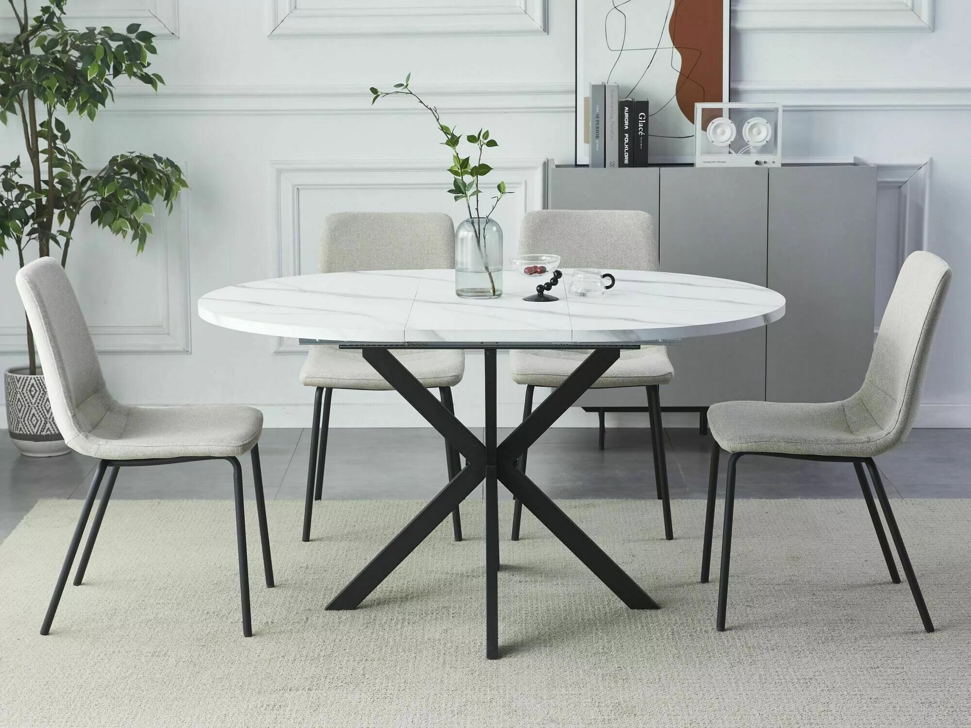 Table Detroit 115 (Marbre blanc)