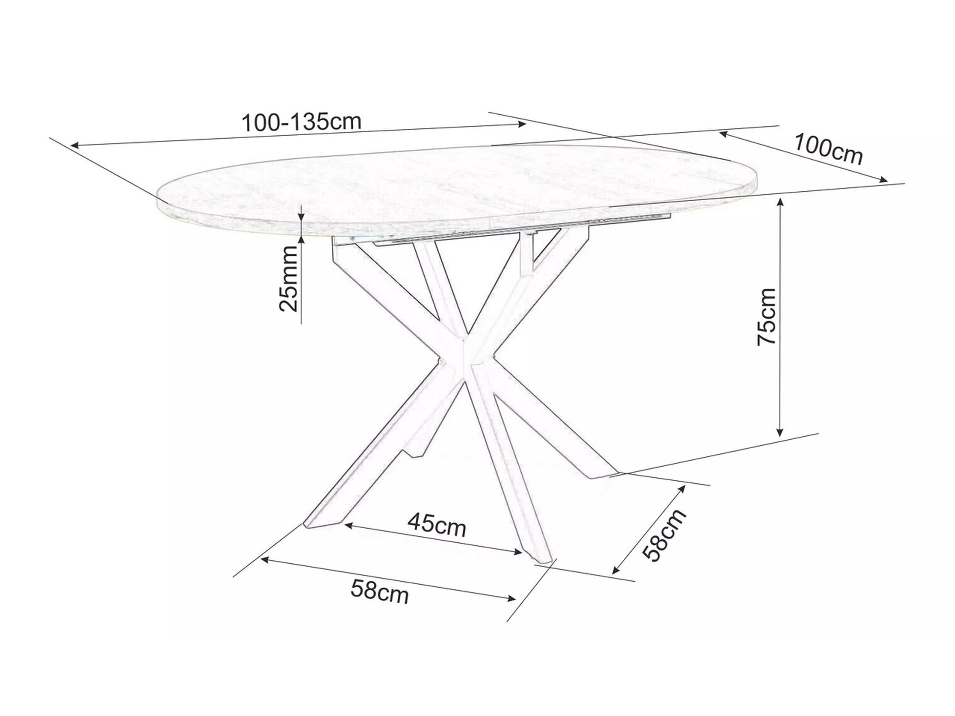 Table Detroit 115 (Noyer)