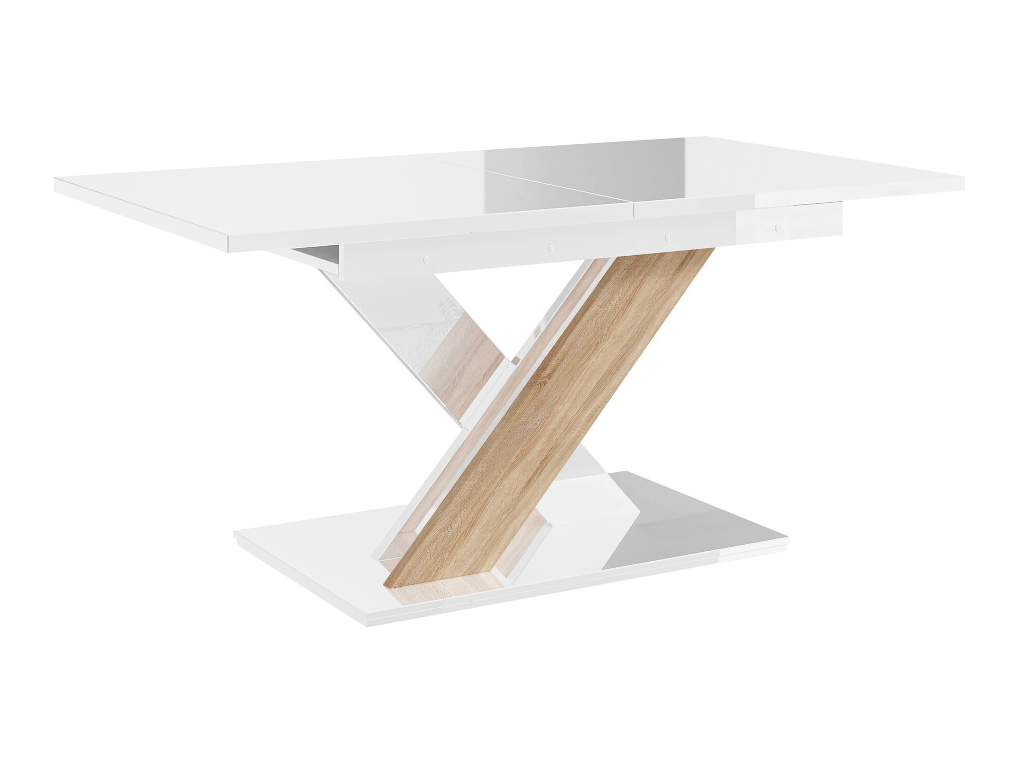 Table Goodyear 103 (Blanc brillant + Sonoma chêne)