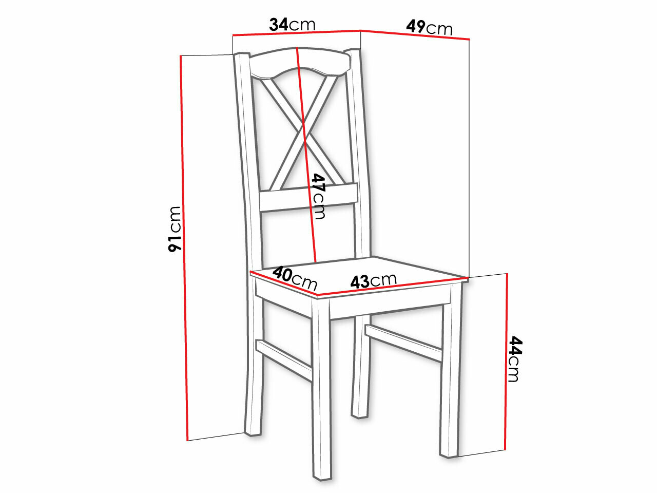 Chaise Victorville 138 (Blanc)