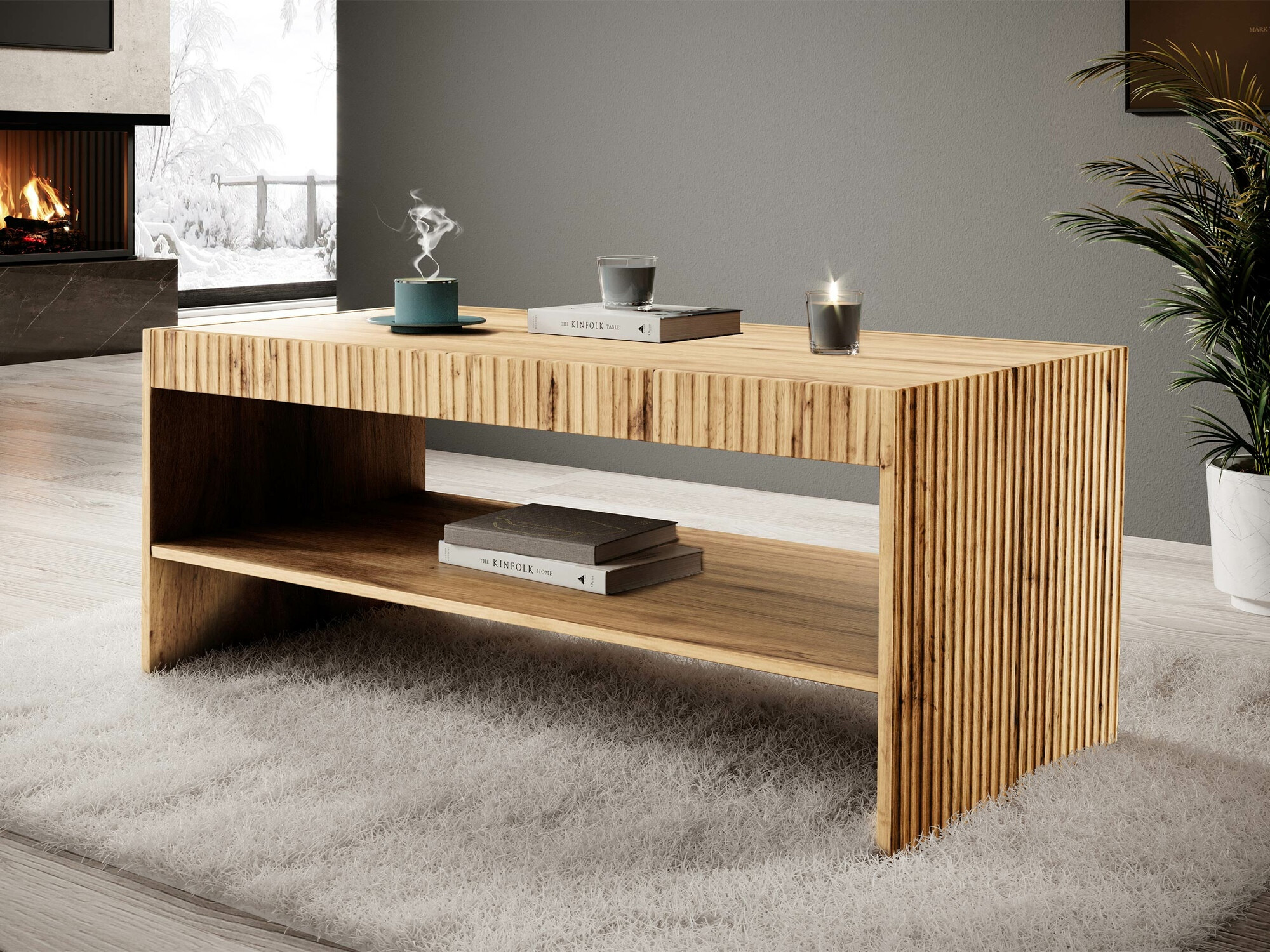 Table basse Comes (Chêne wotan)