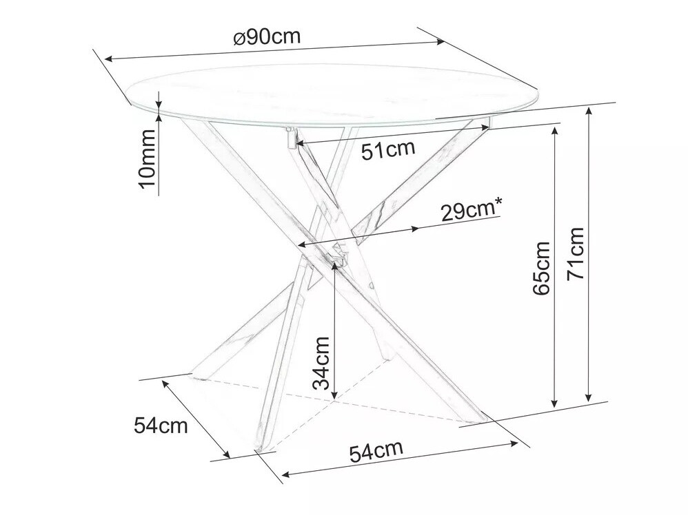 Table Detroit 375 (Noir)