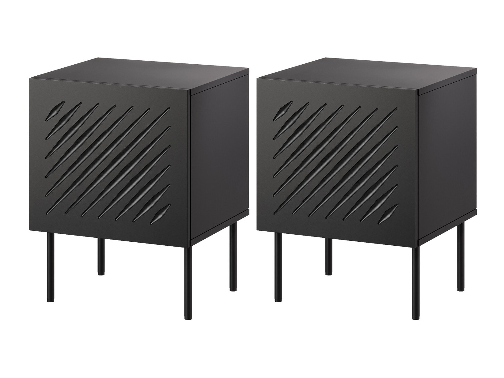 Ensemble de tables de chevet Tolfelo 104 (Noir)