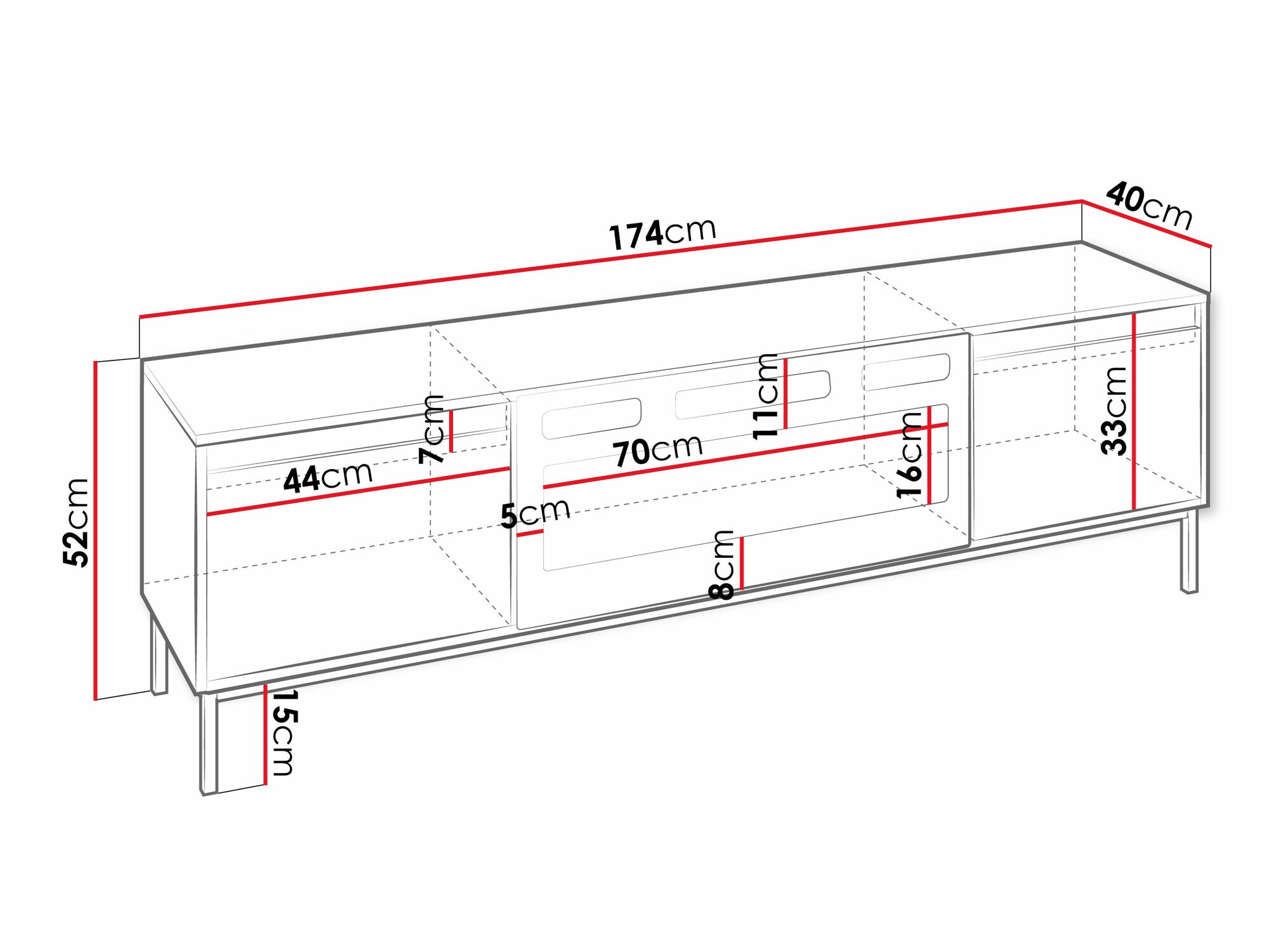 Meuble TV Comfivo Delruva III (Noir)