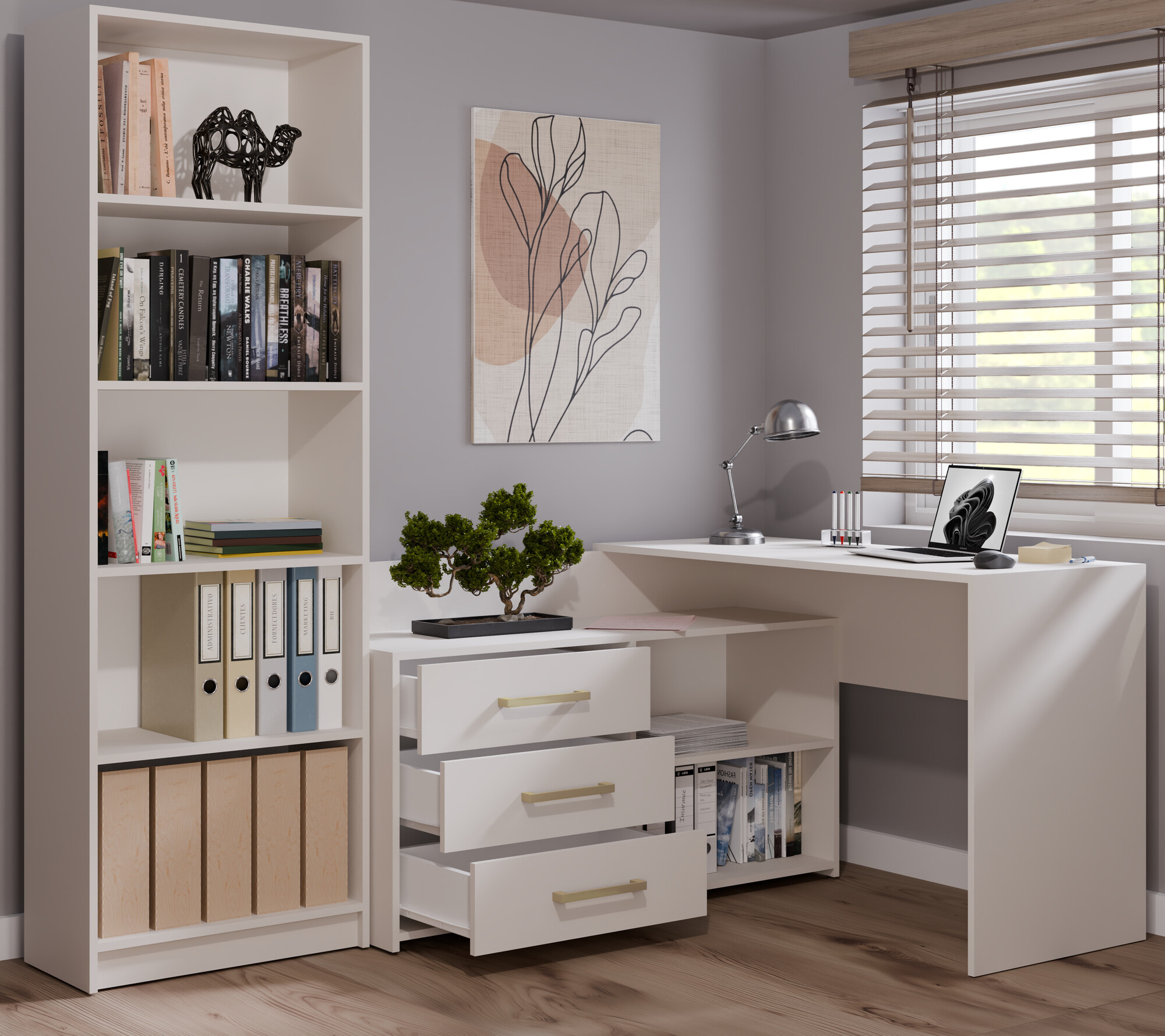 Bureau d'angle Mandeville 131 (Cachemire)