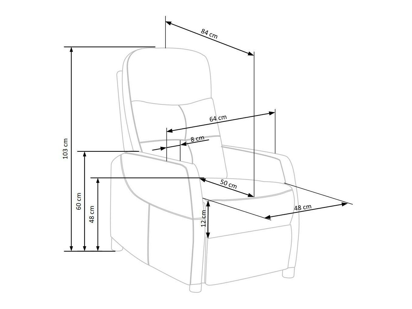 Fauteuil inclinable Houston 992 (Orange)