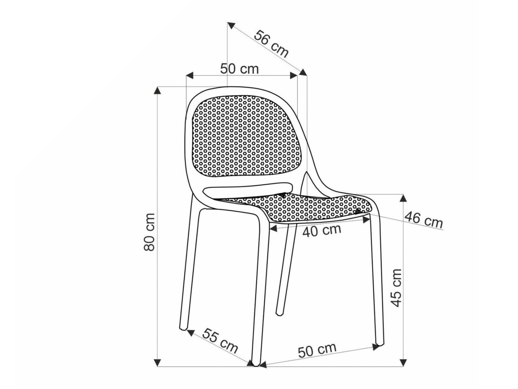 Chaise de jardin Houston 1672 (Noir)
