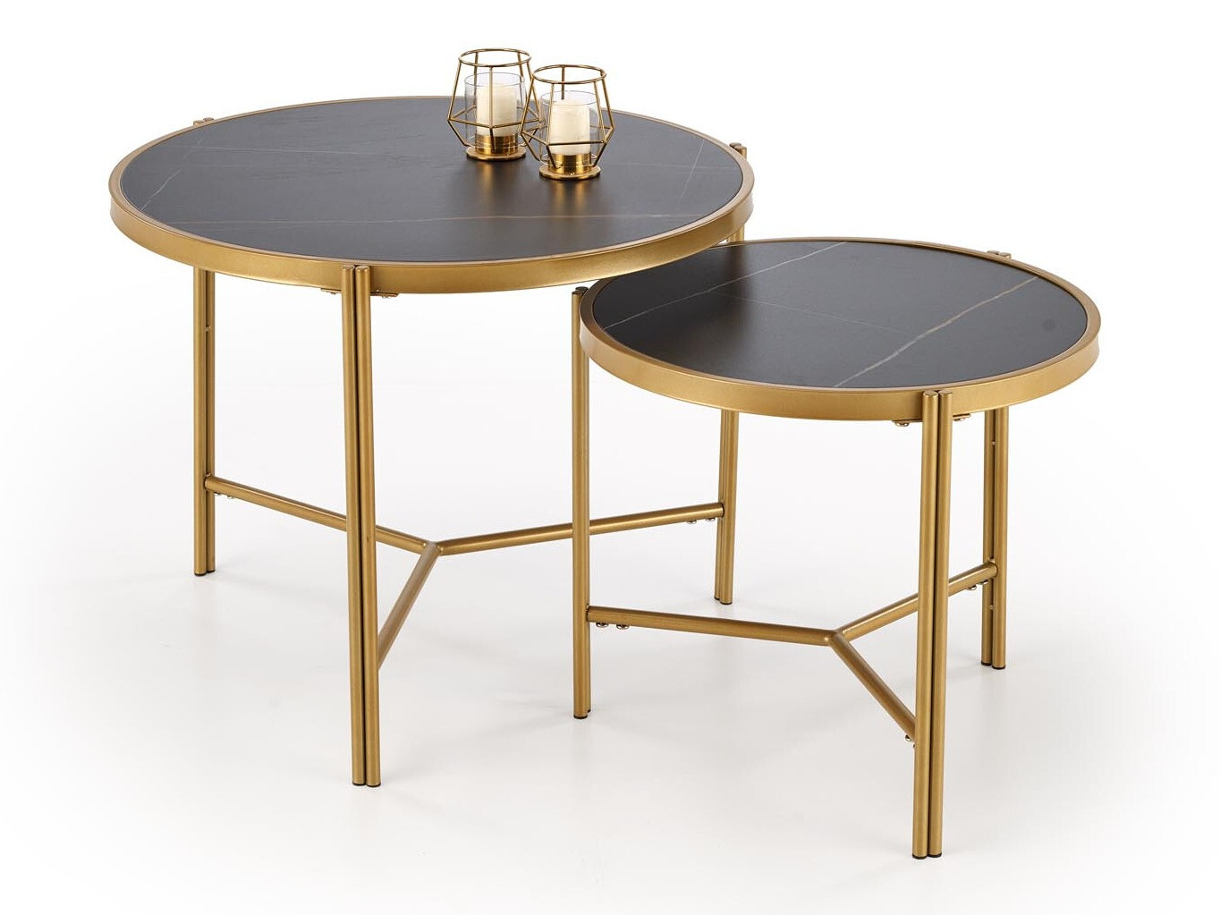 Ensemble tables basses Houston 1867 (Marbre noir)