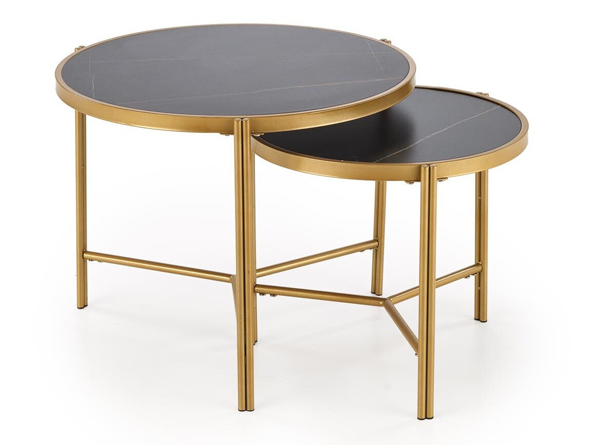 Ensemble tables basses Houston 1867 (Marbre noir)