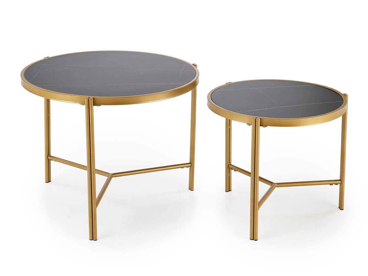 Ensemble tables basses Houston 1867 (Marbre noir)