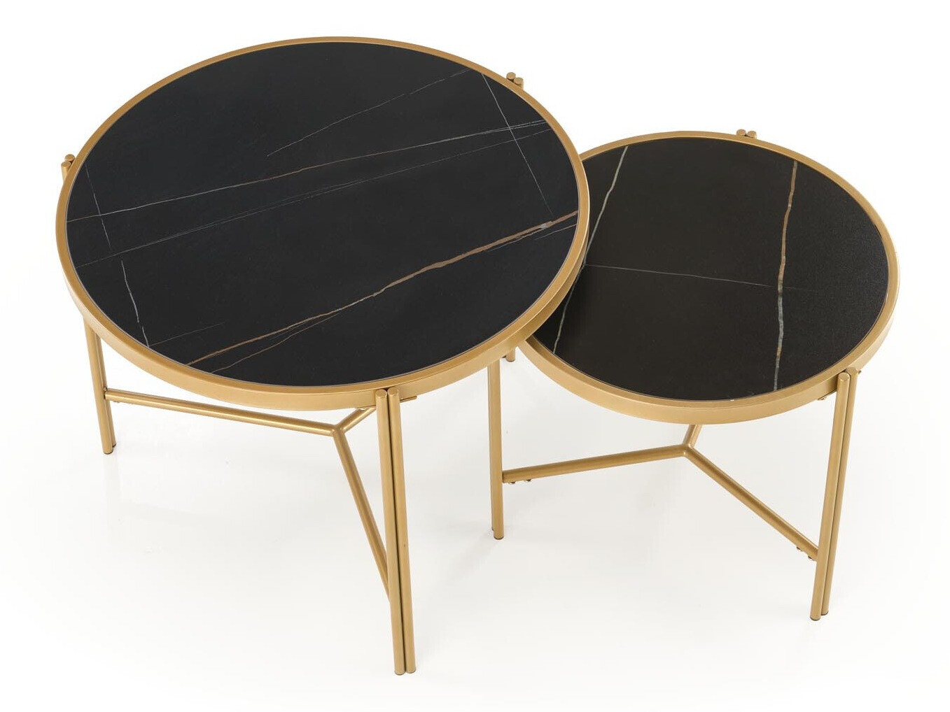 Ensemble tables basses Houston 1867 (Marbre noir)