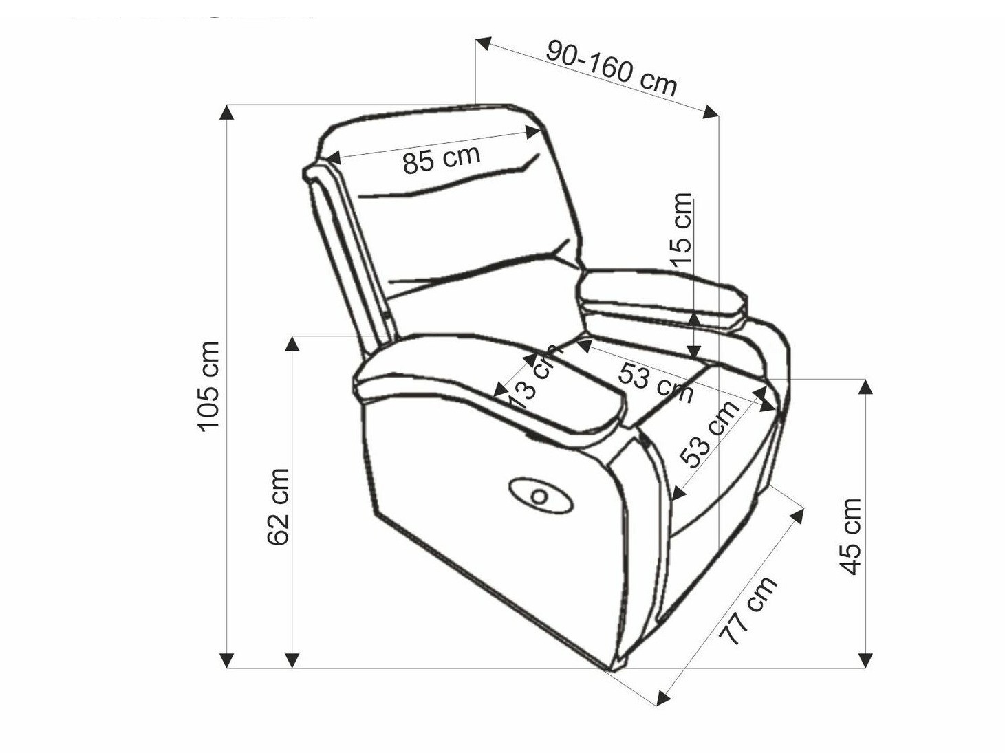 Fauteuil inclinable Houston Terra (Beige)