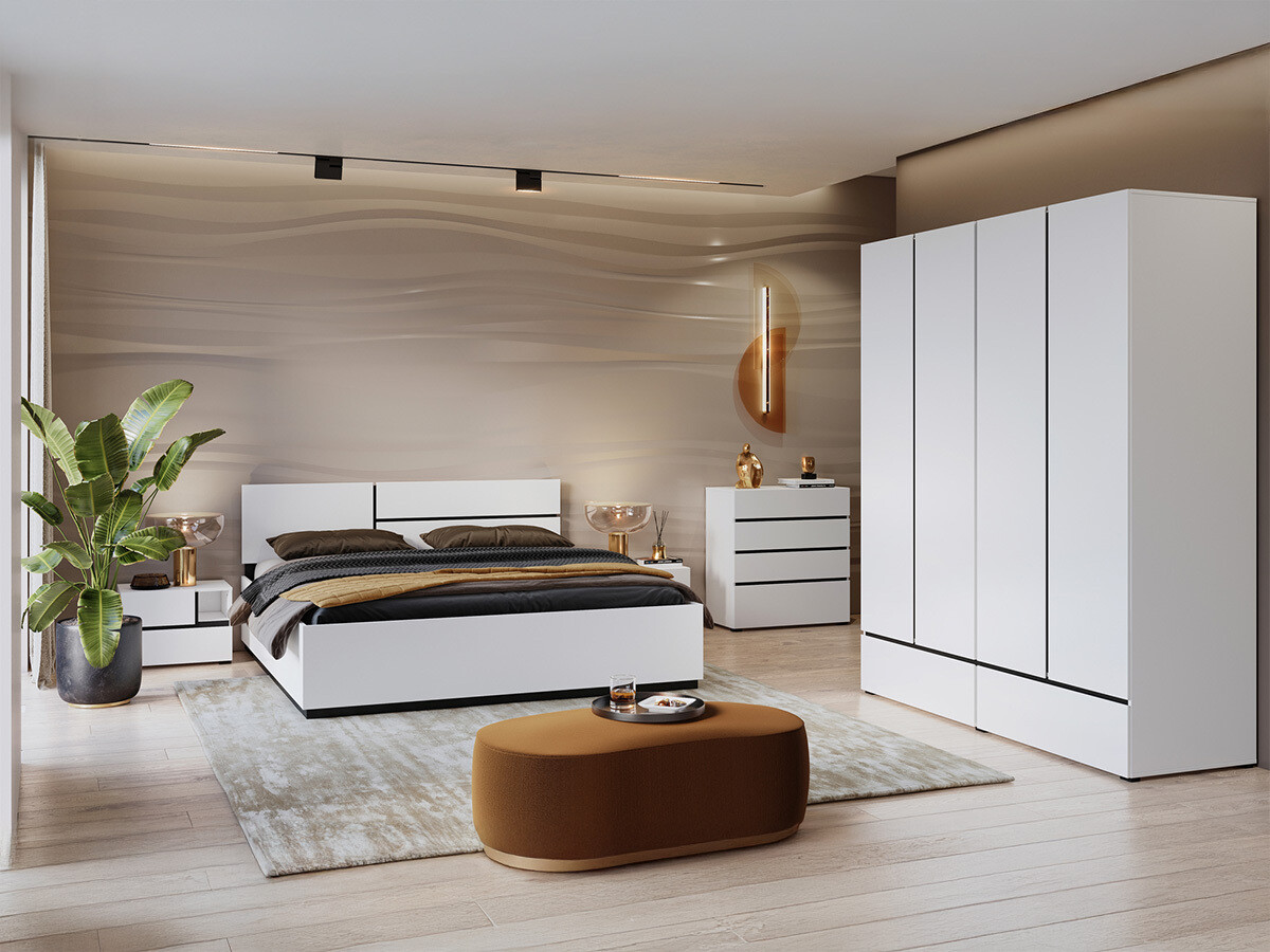 Ensemble de chambre Alfere 124 (Blanc)