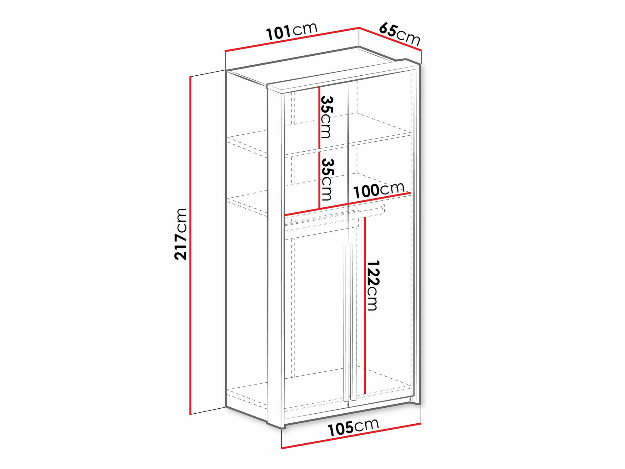 Armoire Calcalo 100 (Beige)