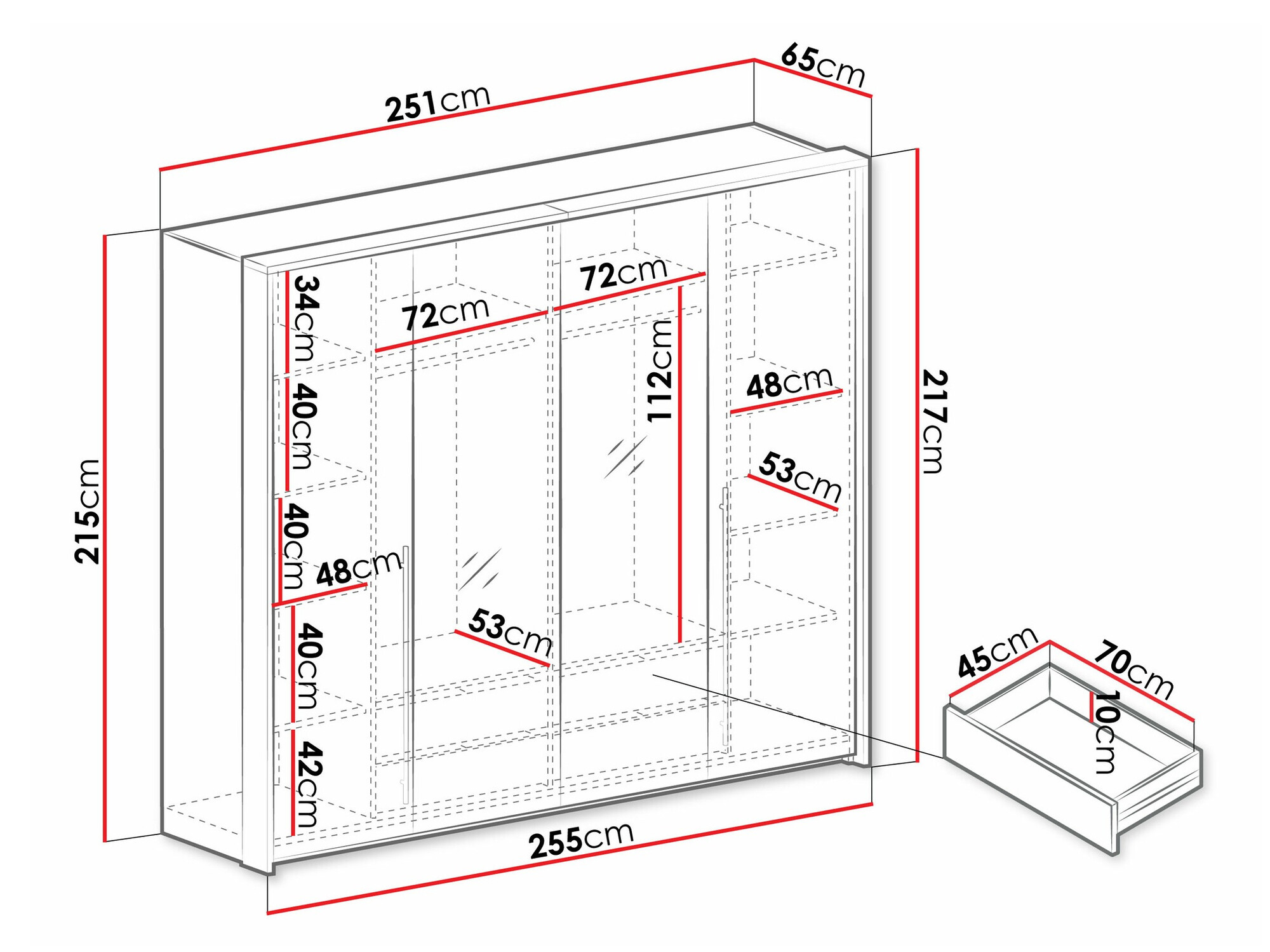 Armoire Honolulu 121 (Blanc)