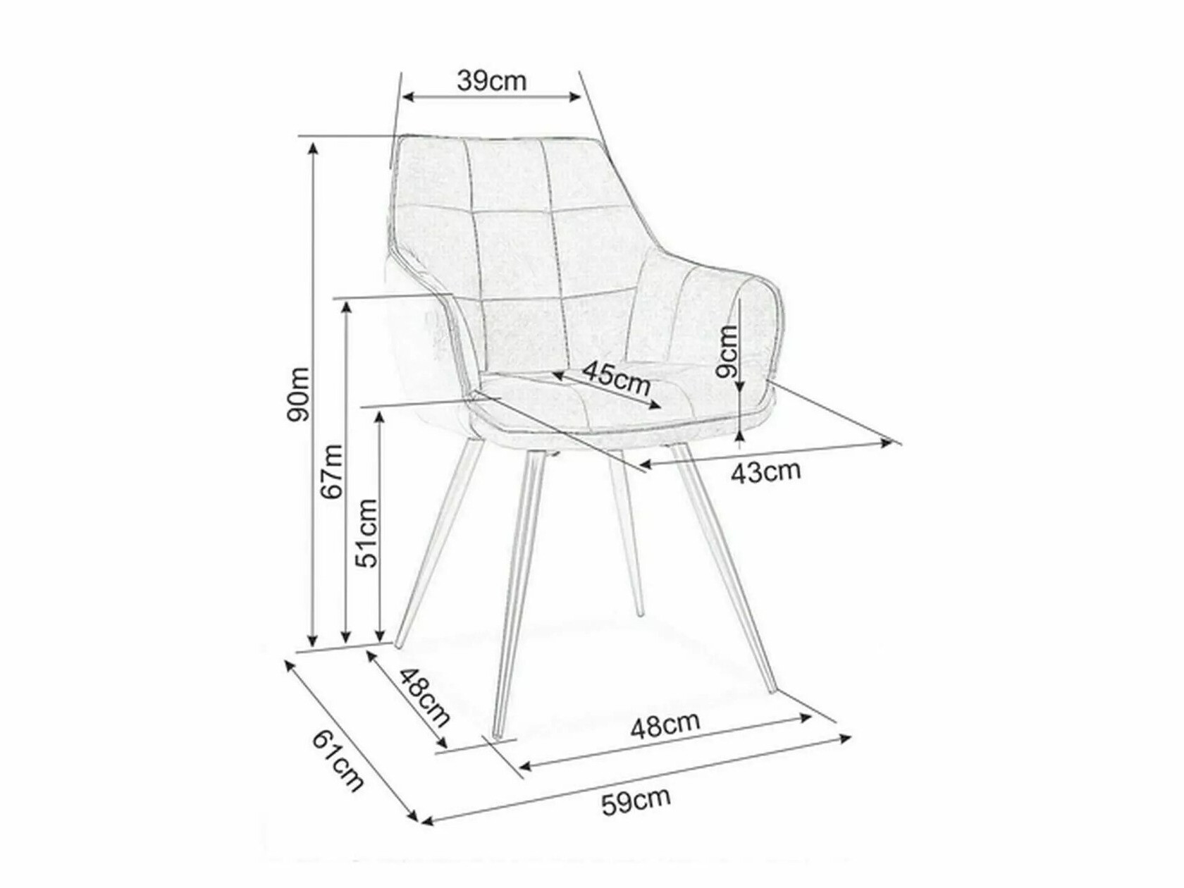 Chaise Detroit 567 (Vert)