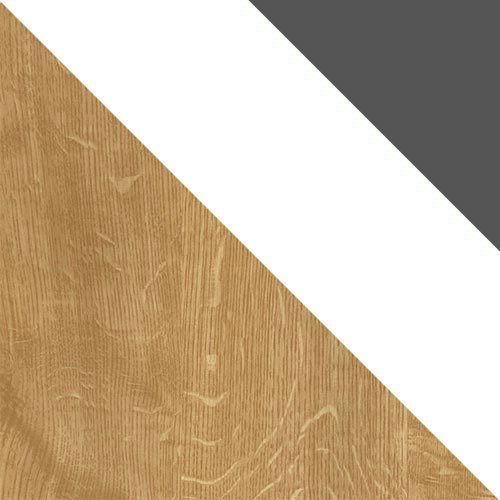 Bureau Balvire 111 (Chêne clair + Blanc + Gris)