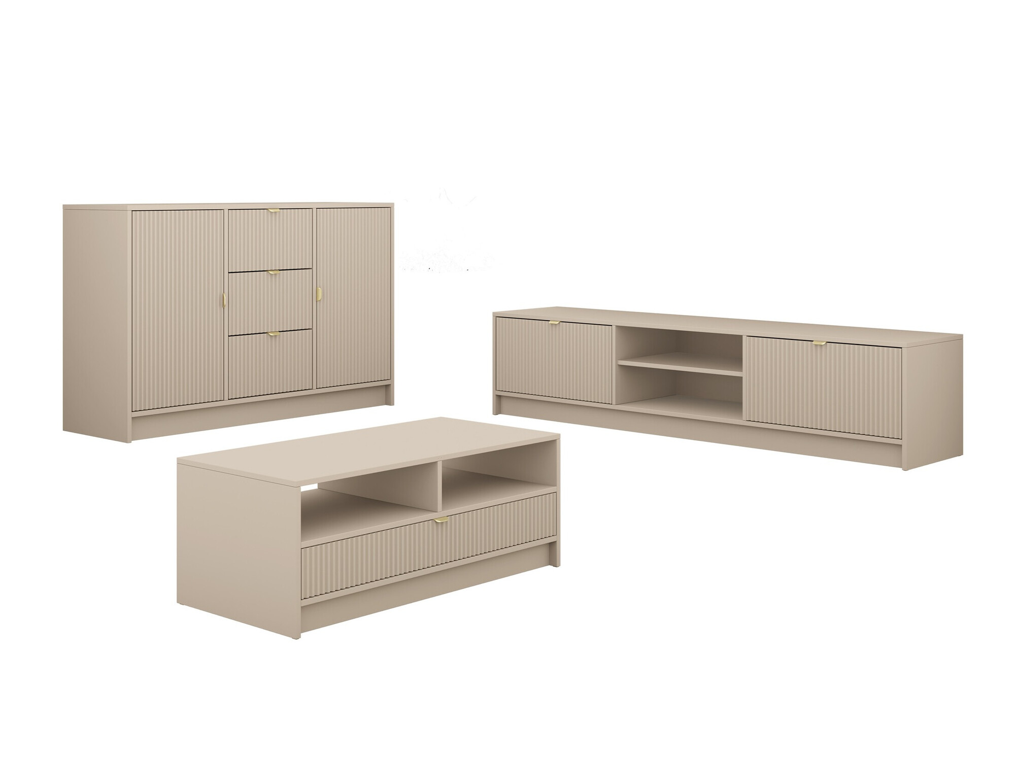 Ensemble de salon Comfivo Papilio I (Beige)