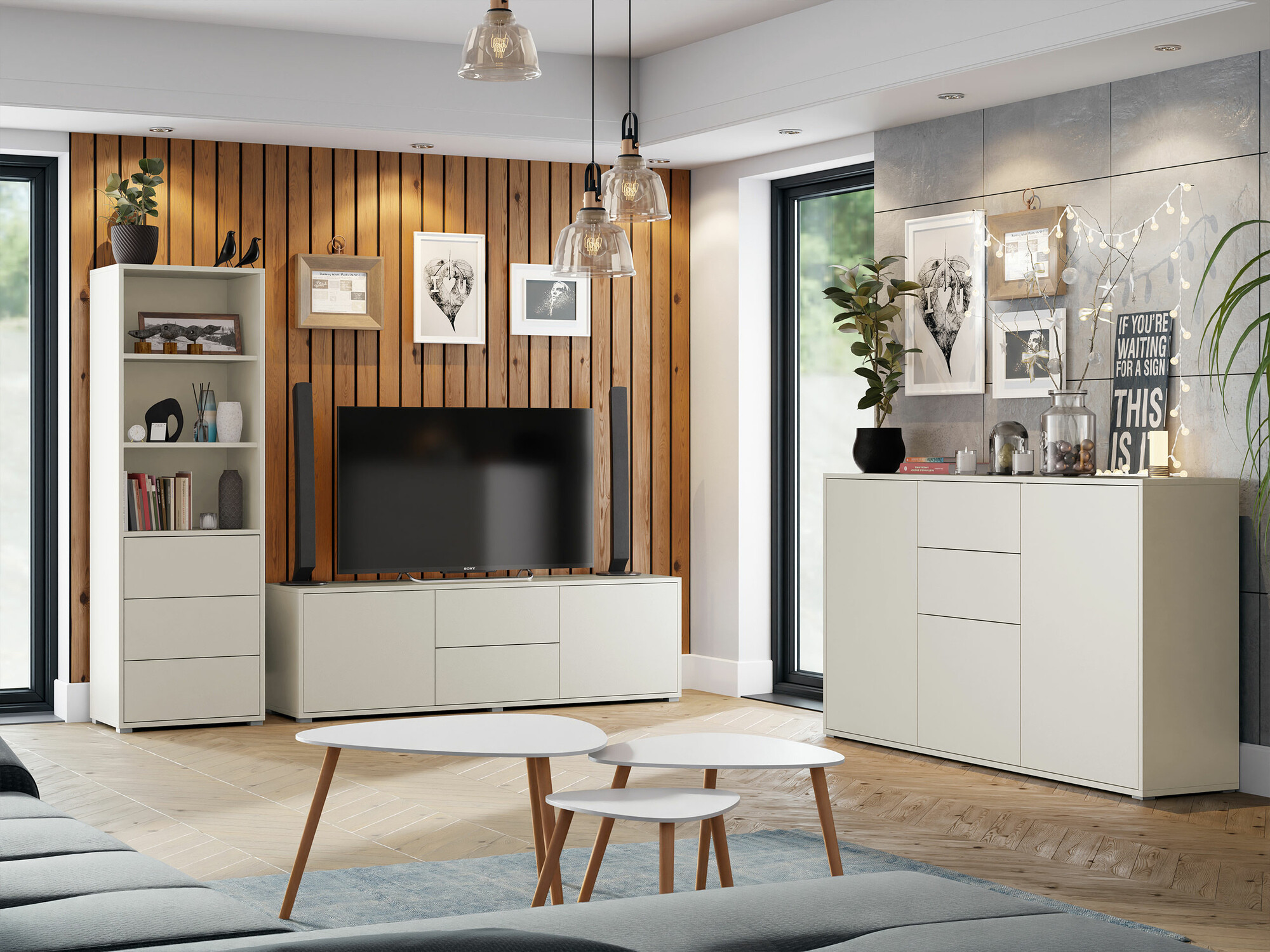 Meuble TV Comfivo Tutela (Cachemire)