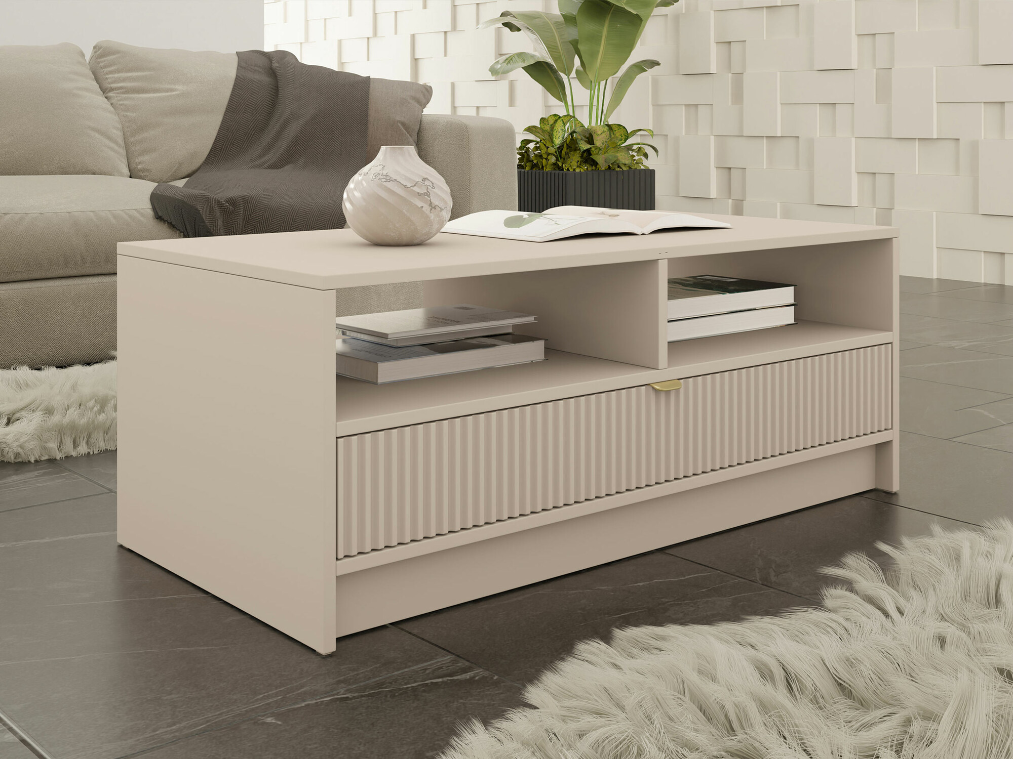 Table basse Comfivo Papilio (Beige)