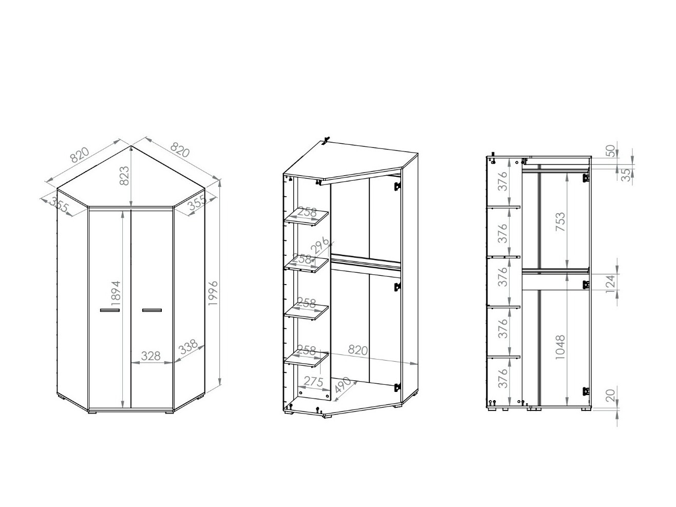 Armoire d'angle Calvere 102