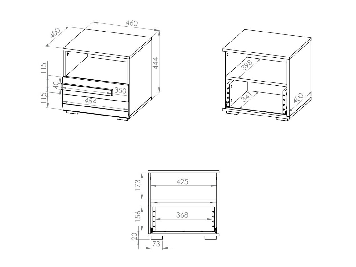 Table de chevet Alcala 115