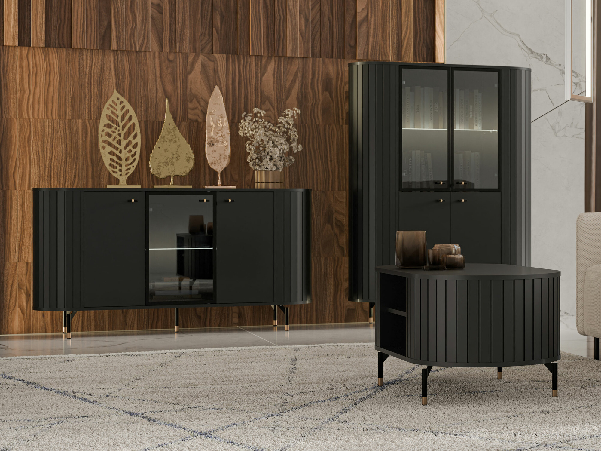 Ensemble de salon Novmono 111 (Noir)
