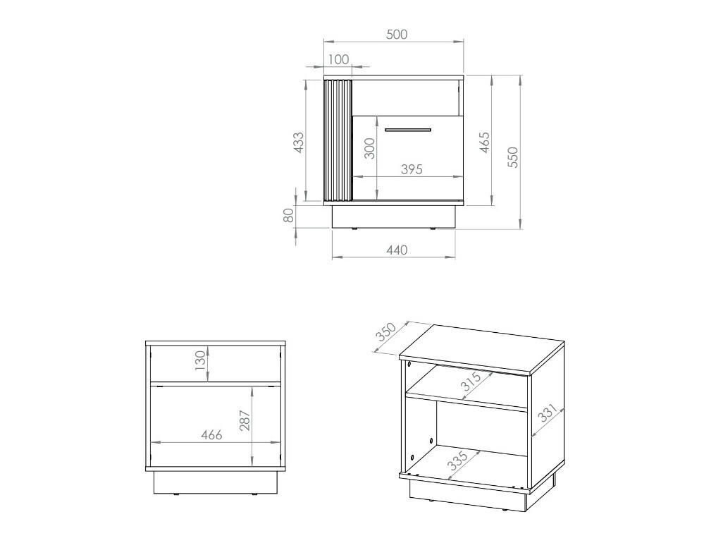 Table de chevet Livluo 109