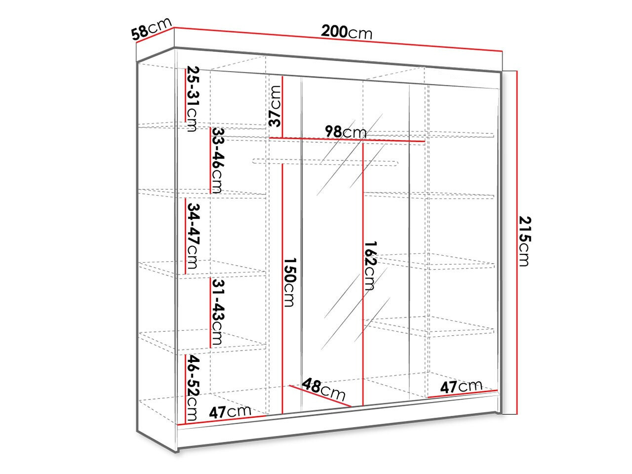 Armoire Closico Durion I (Blanc)