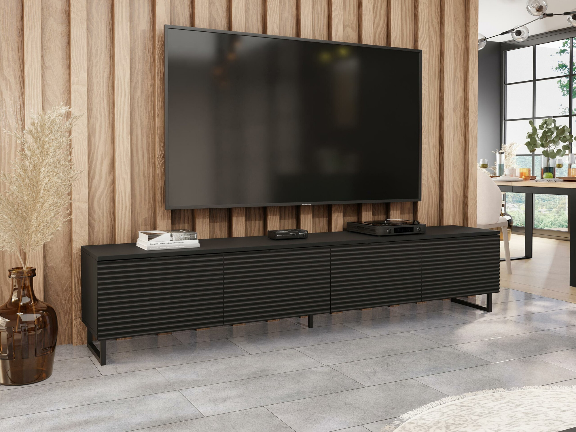 Meuble TV Scientia II (Noir + Graphite)