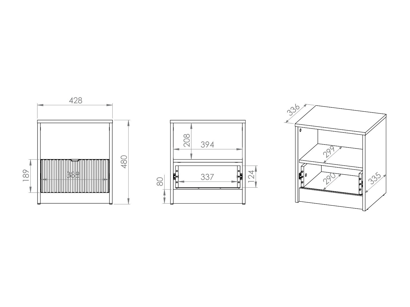 Table de chevet Orlviro 106