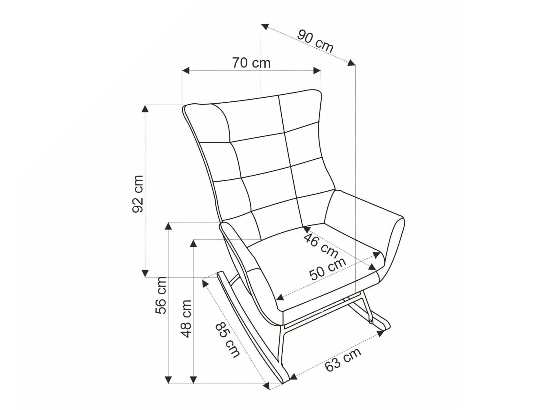 Chaise à bascule Houston 1863 (Vert)