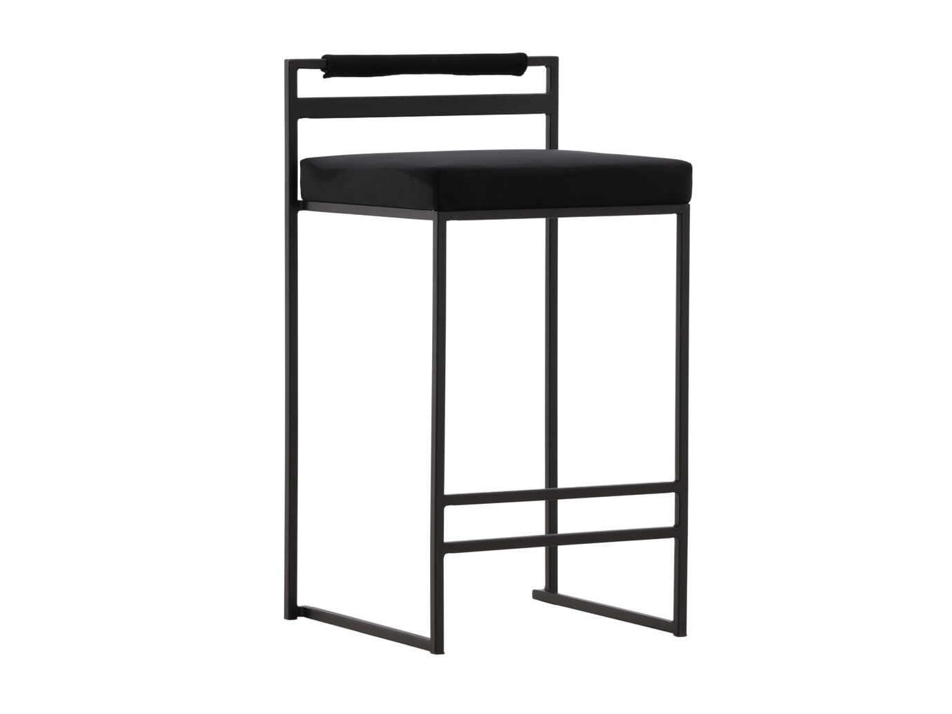 Chaise de bar mi-hauteur Dallas 4519 (Noir)