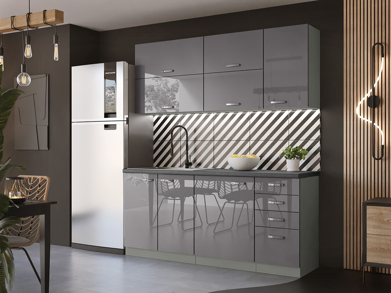 Cuisine complète modulaire Multi Grey 124