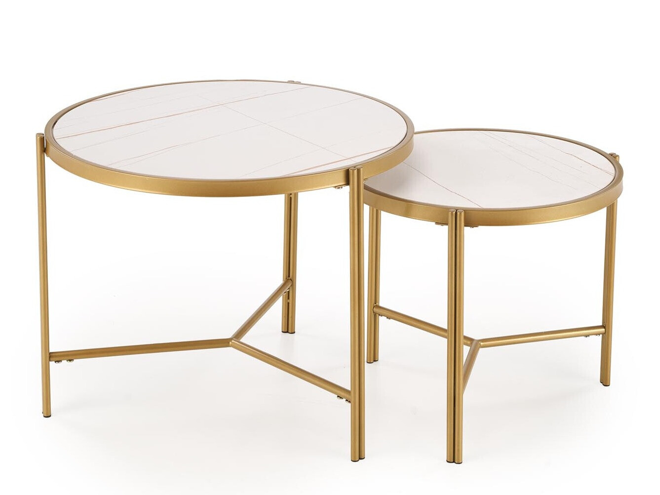 Ensemble tables basses Houston 1867 (Marbre blanc)
