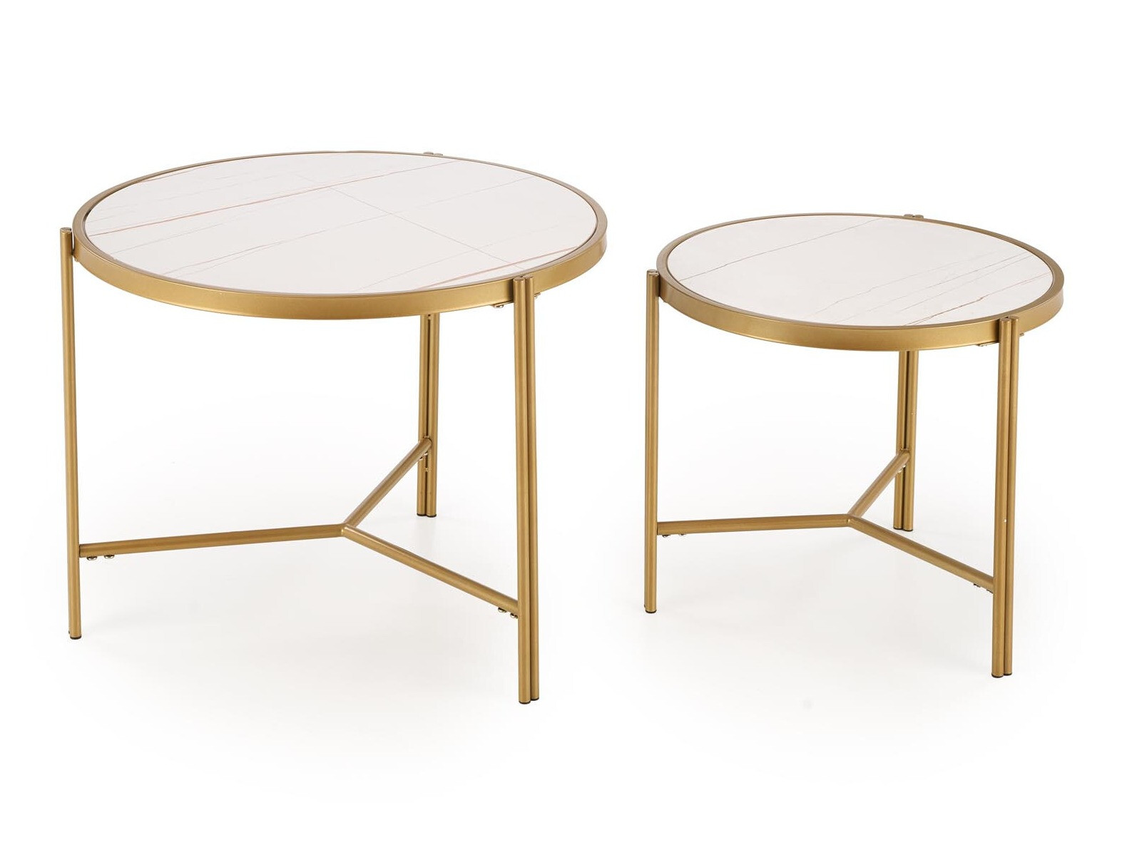 Ensemble tables basses Houston 1867 (Marbre blanc)