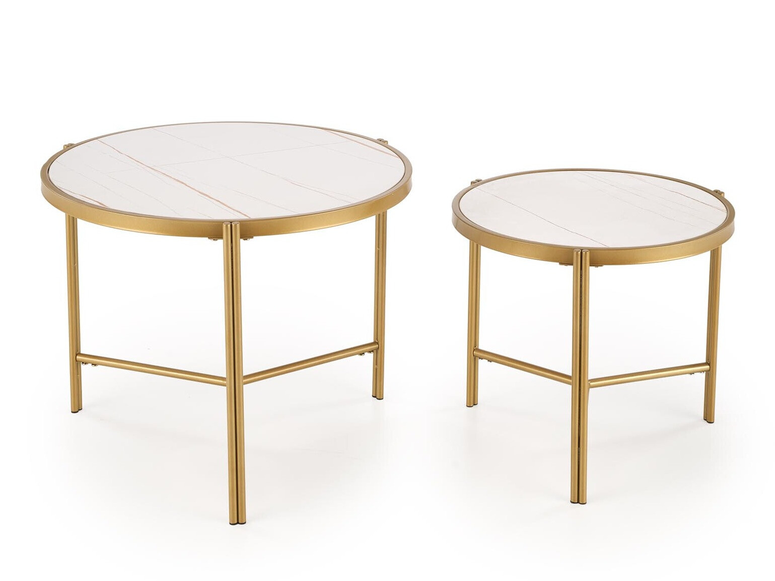 Ensemble tables basses Houston 1867 (Marbre blanc)