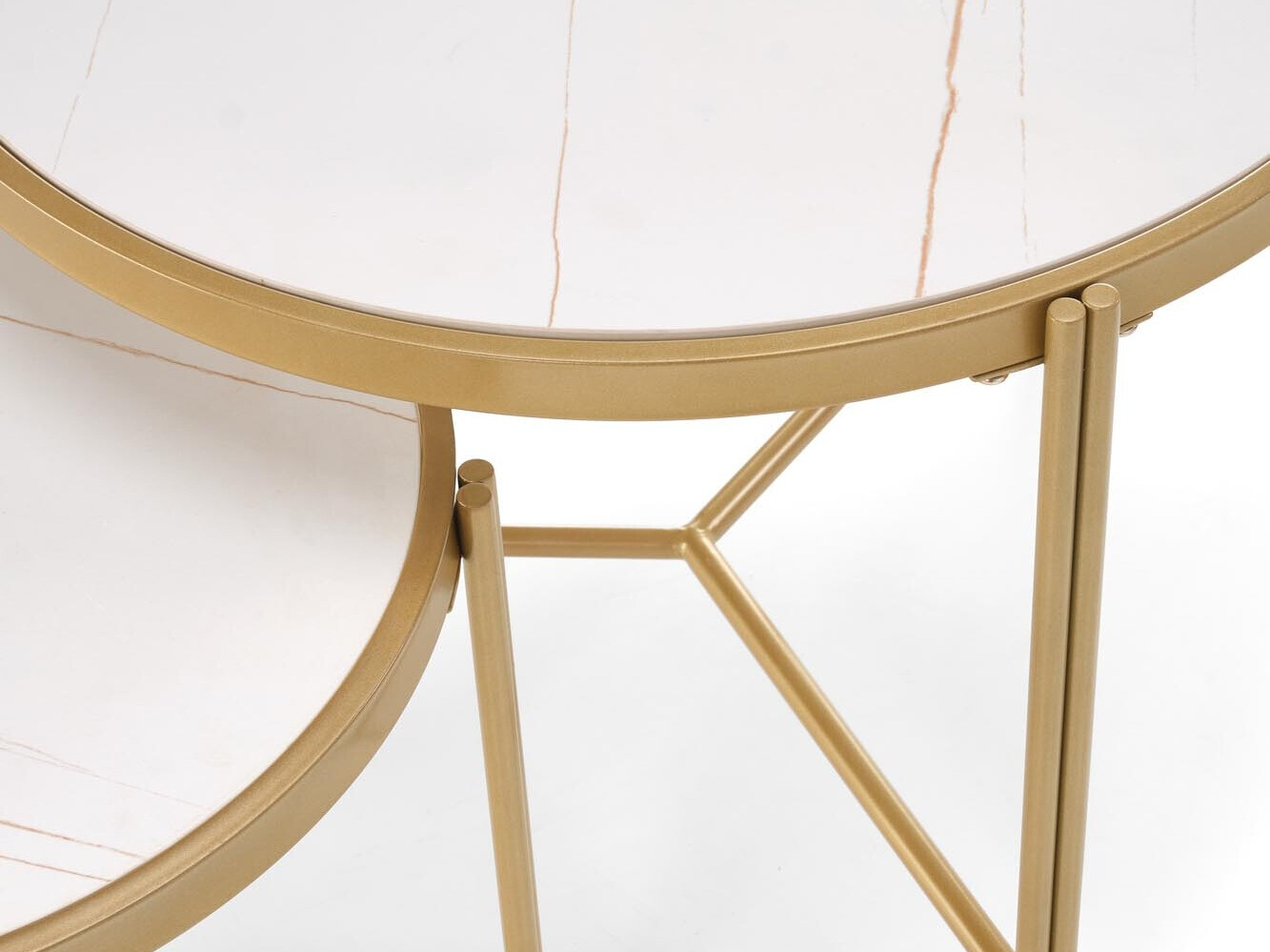 Ensemble tables basses Houston 1867 (Marbre blanc)