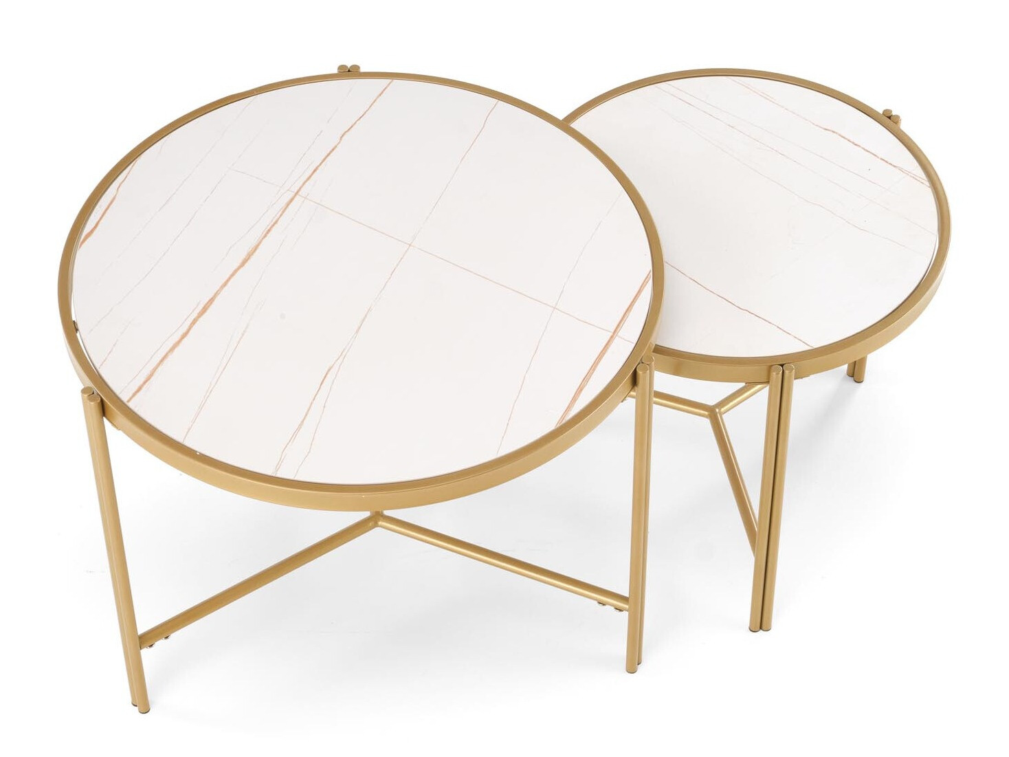 Ensemble tables basses Houston 1867 (Marbre blanc)