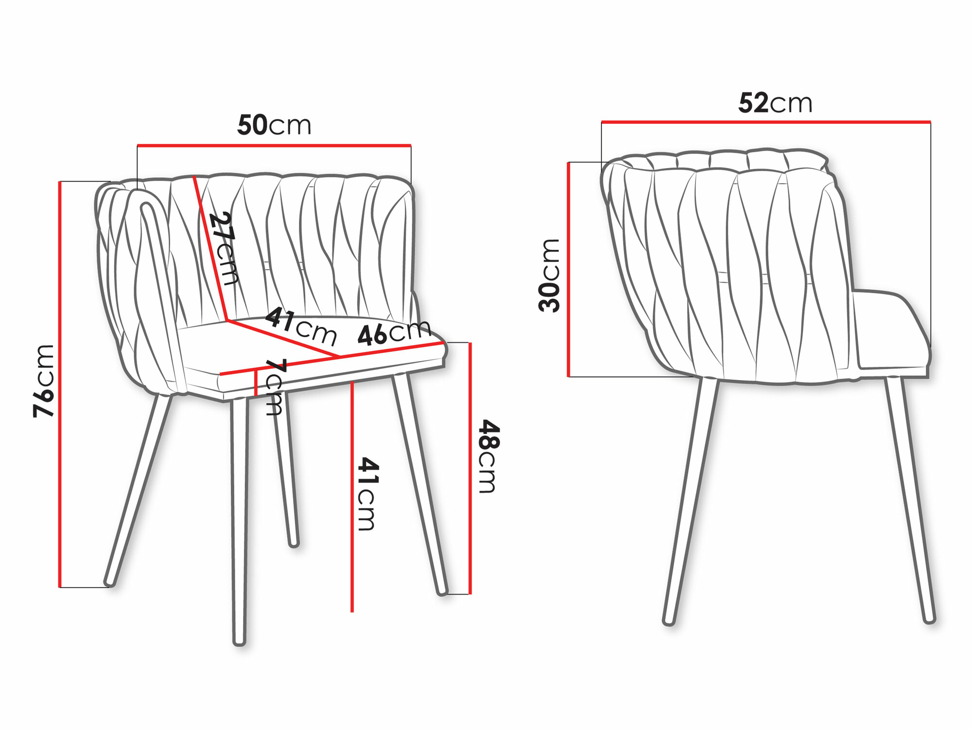 Chaise Comfivo Hilaritas XI (Doré + Noir)