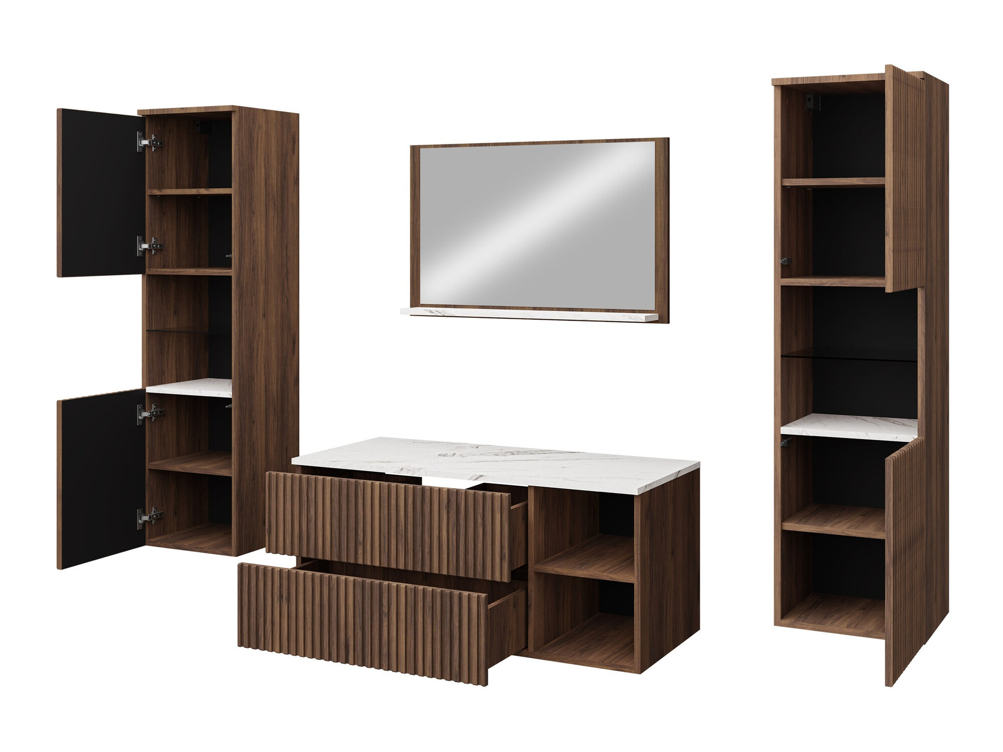 Ensemble de salle de bain Ophruvi 105 (Noir)