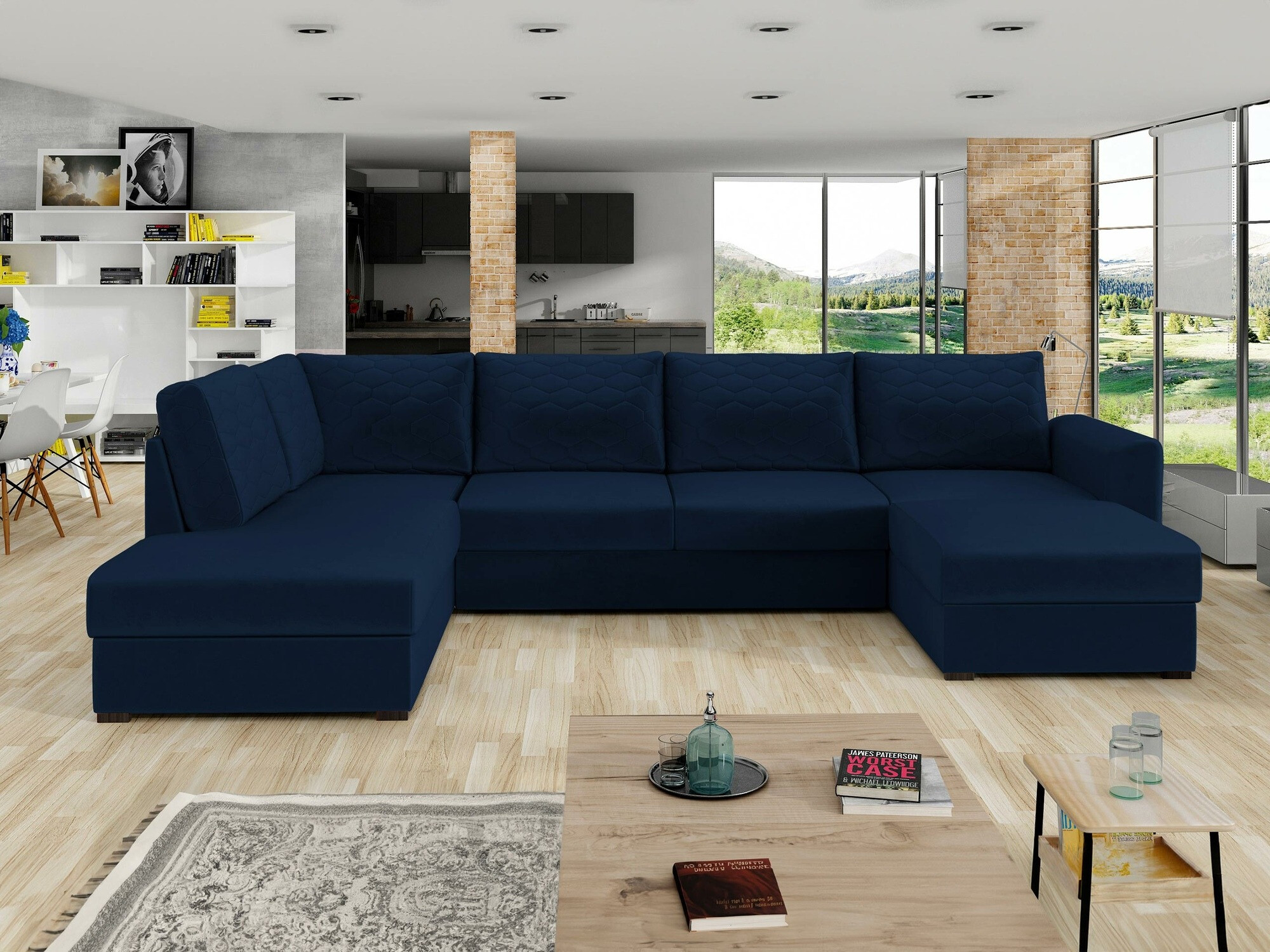 Canapé d'angle Comfivo Flumen (Magic Velvet 2216 + Magic Velvet 2216-P137)