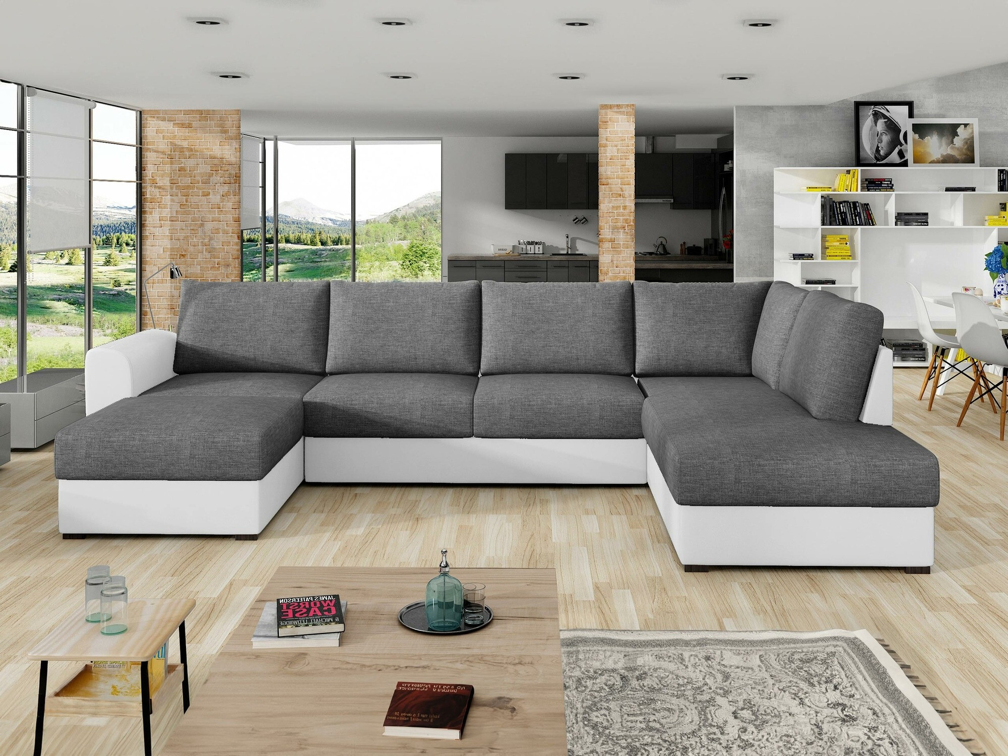 Canapé d'angle Comfivo Flumen (Soft 017 + Lux 06)