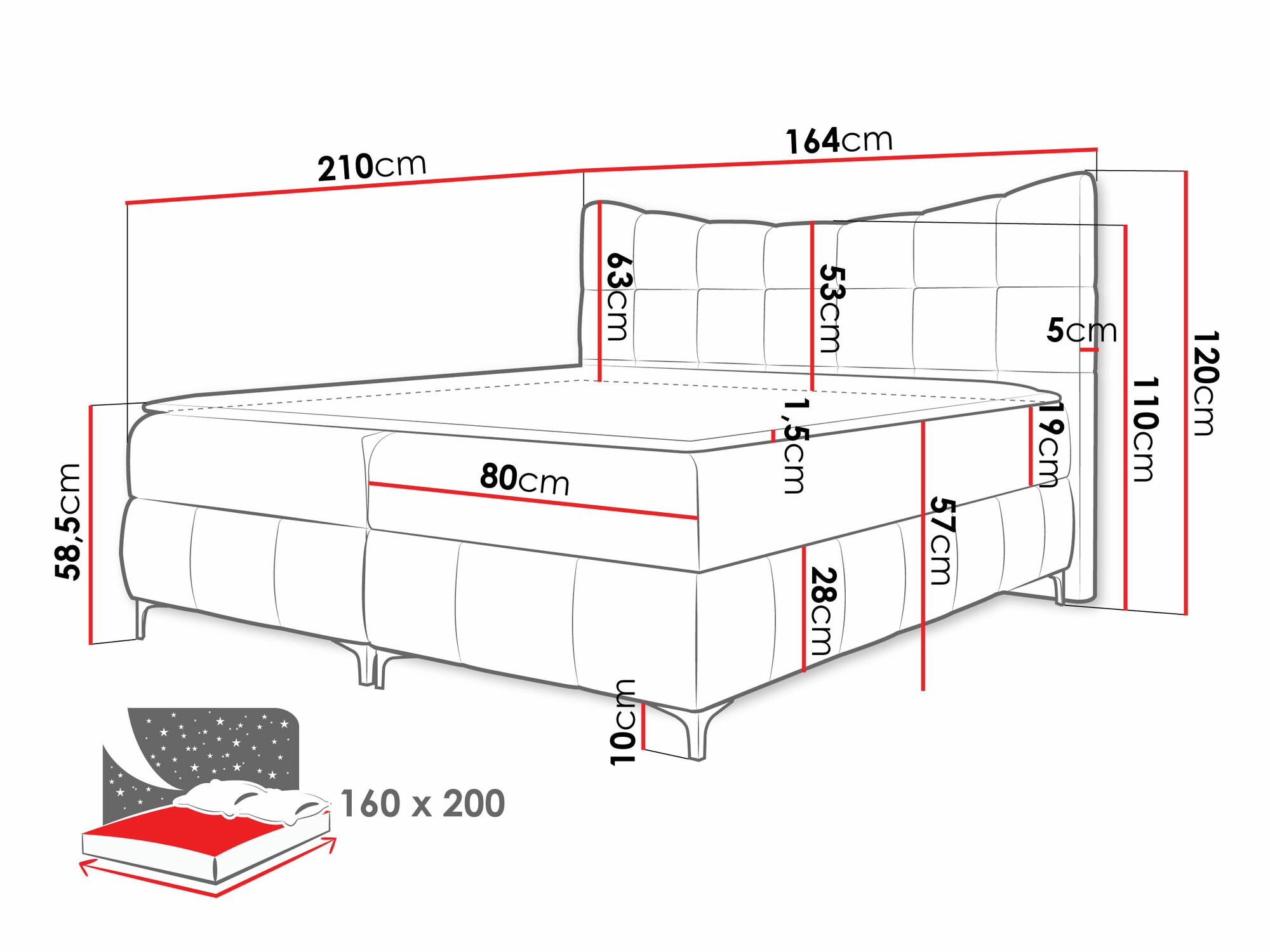 Lit boxspring Littera (Freya 210.03)