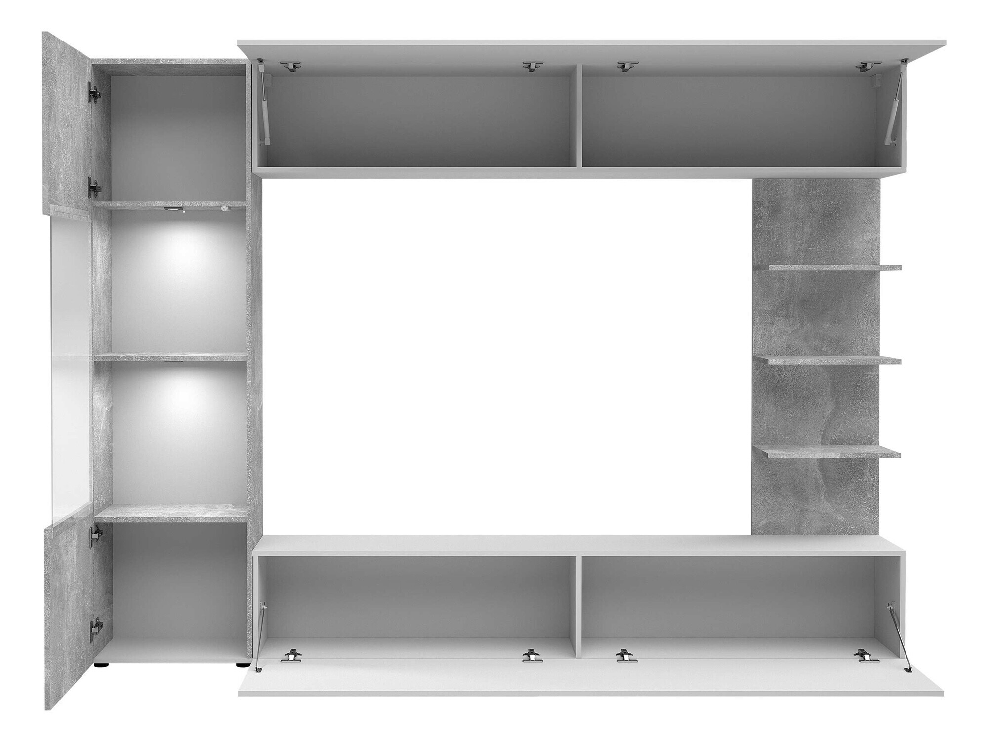 Ensemble de salon Comfivo 210 (Cachemire + Chêne)