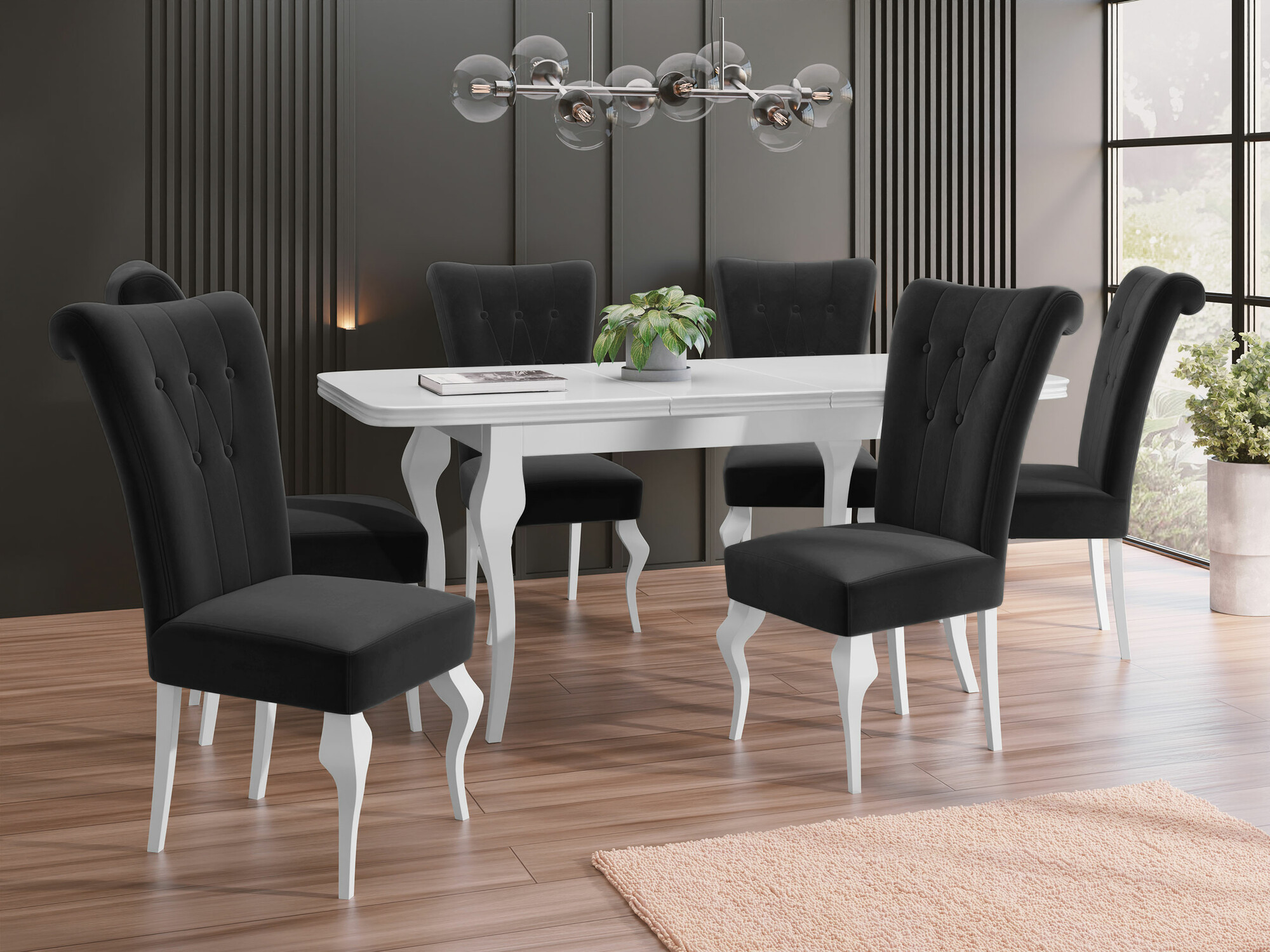 Salle à manger complète Comfivo Gallina II (Magic Velvet 2219)