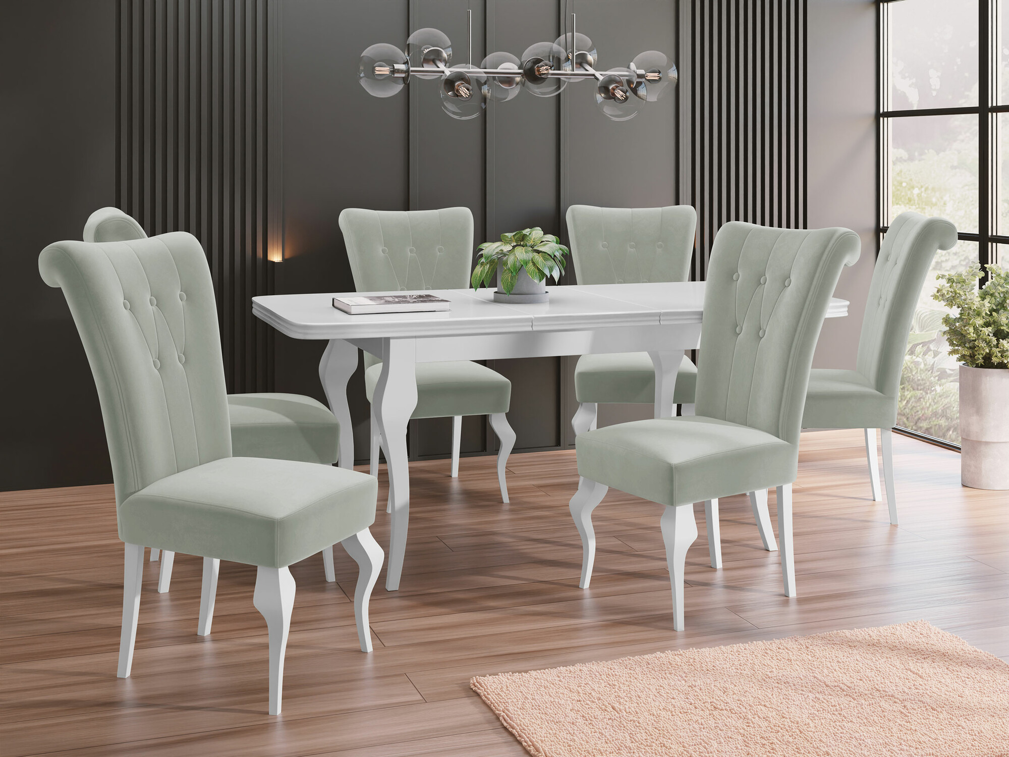 Salle à manger complète Comfivo Gallina II (Magic Velvet 2240)